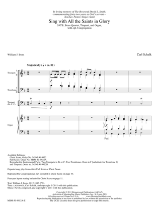 Sing with All the Saints In Glory (Downloadable Full Score)