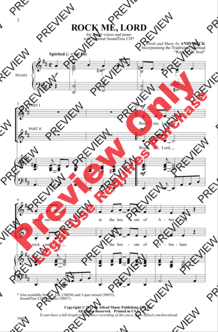 Rock Me, Lord 2-Part scores gallery preview page 2