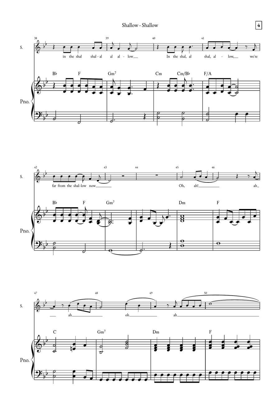 Shallow A Cappella scores gallery preview page 4
