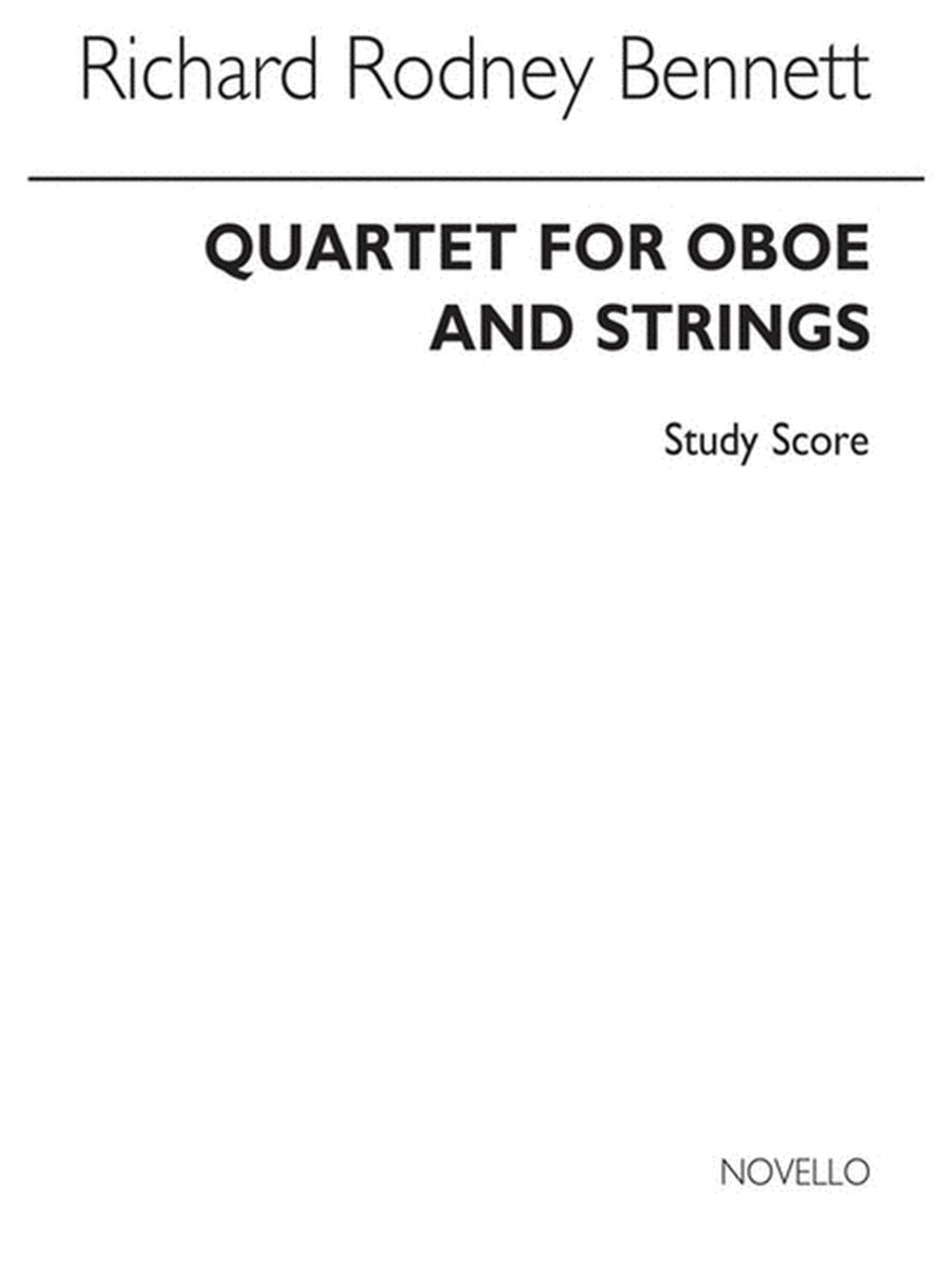 Bennett Quartet Oboe/Strings Score(Arc)