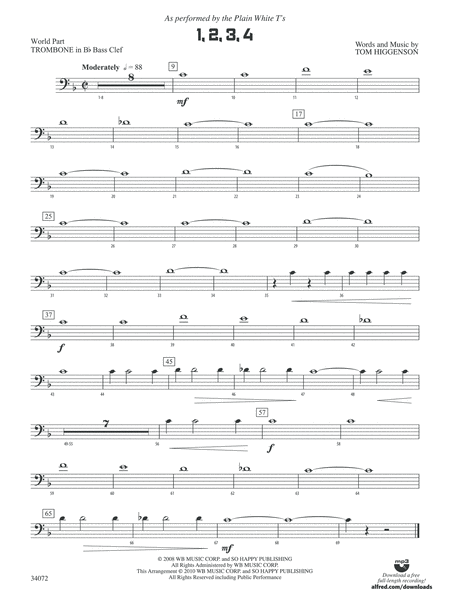 1, 2, 3, 4: (wp) 1st B-flat Trombone B.C.