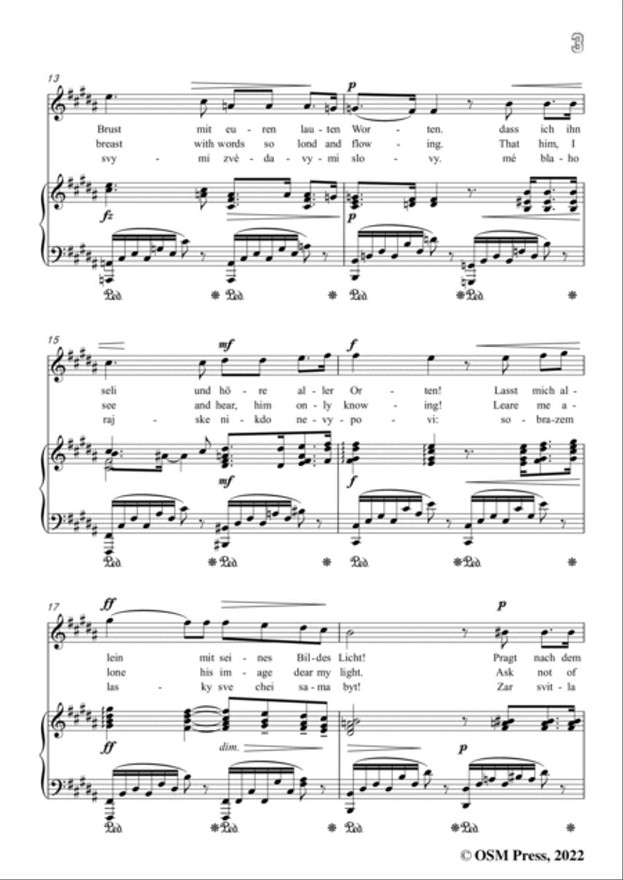 Dvořák-Lasst mich allein,in B Major,Op.82 No.1,from 4 Songs,for Voice and Piano Voice Solo scores gallery preview page 5