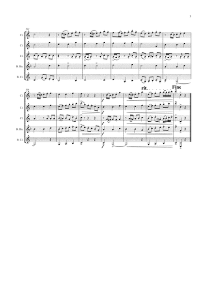 German Spring Song Collection - 5 Concert Pieces - Clarinet Quintet image number null