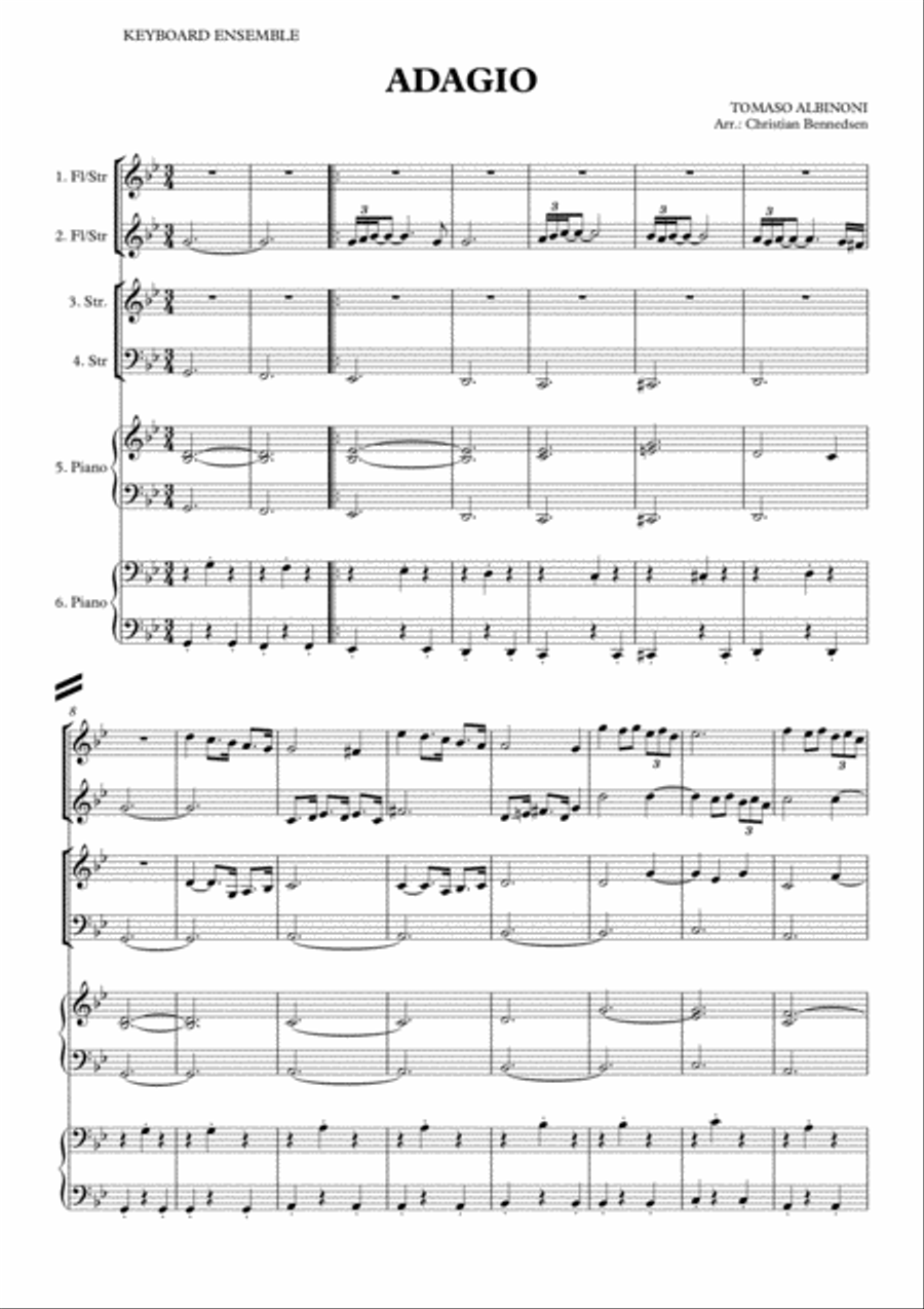 Albinoni - Adagio Albinoni - Adagio Large Ensemble scores gallery preview page 1