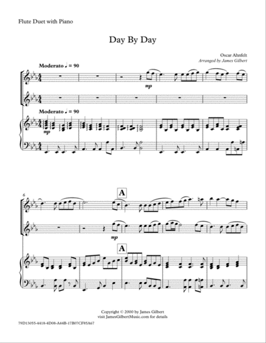 Day By Day Flute Duet scores gallery preview page 1