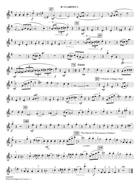 Richard Rodgers in Concert (Medley) (arr. Mac Huff, Paul Murtha) - Bb Clarinet 1
