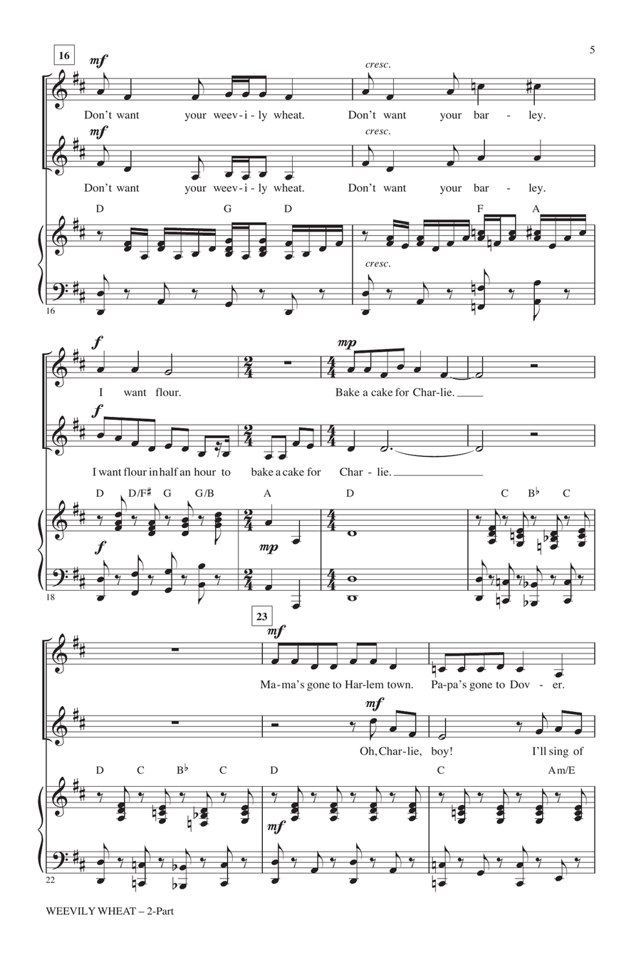 Weevily Wheat Weevily Wheat 2-Part scores gallery preview page 3