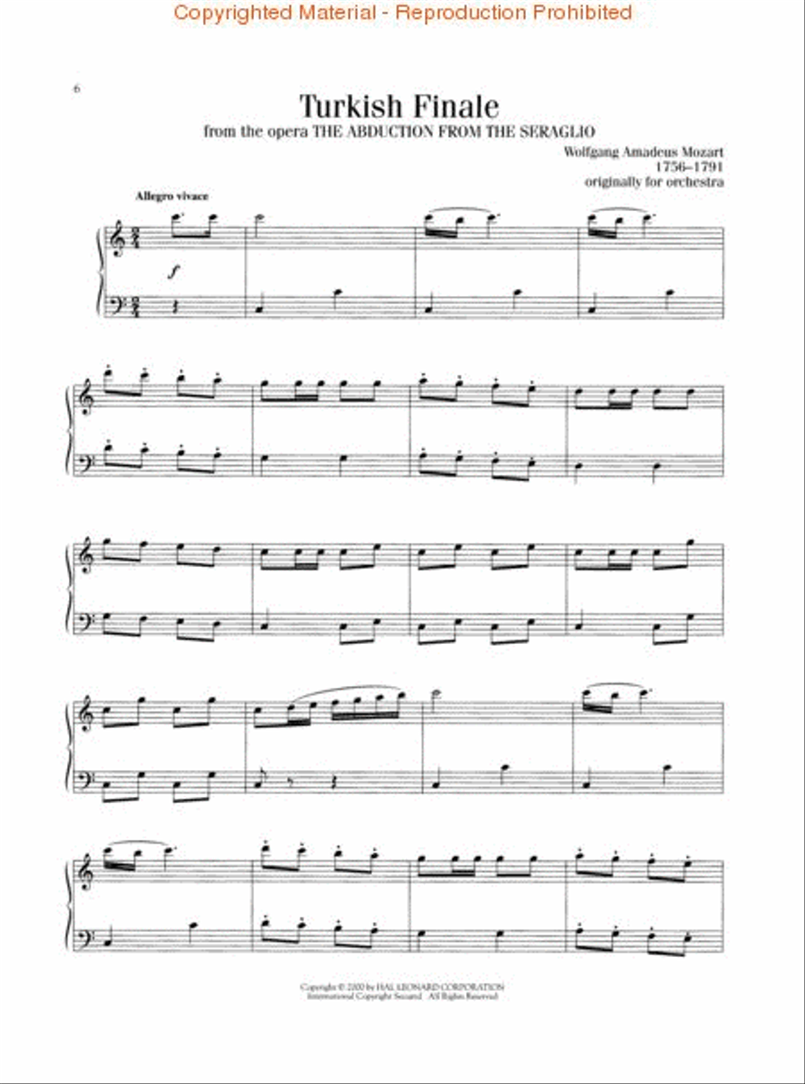 Mozart – Simplified Piano Solos Piano Solo scores gallery preview page 2