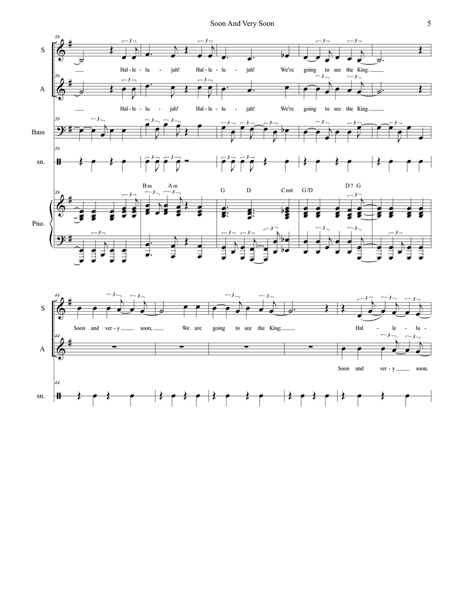Soon And Very Soon Alto Voice scores gallery preview page 5
