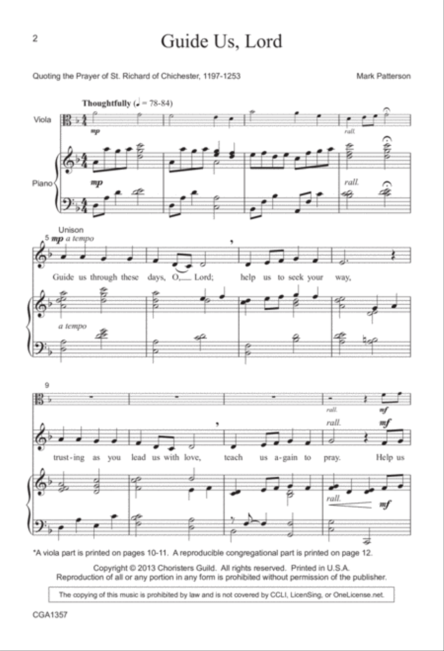 Guide Us, Lord Choir scores gallery preview page 2