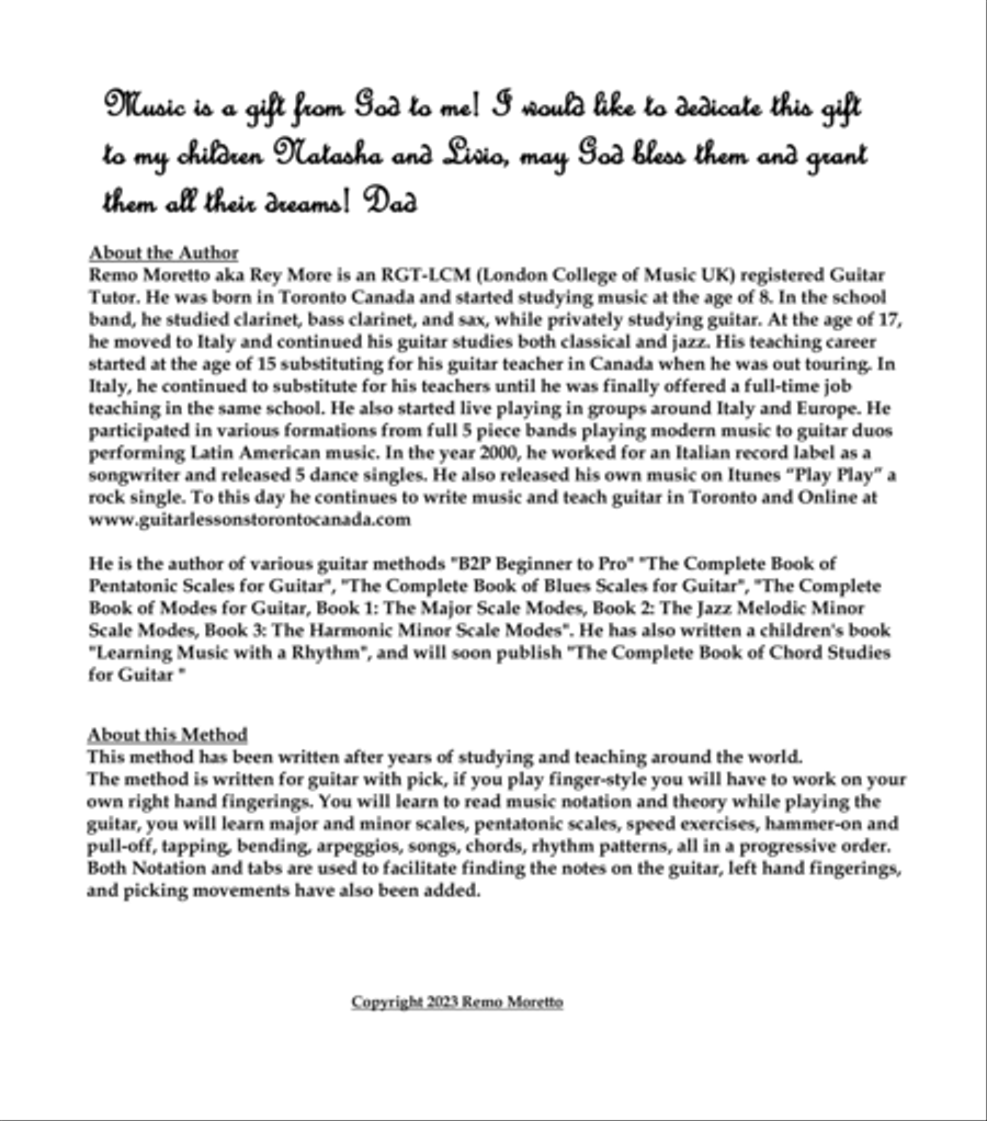 B2P Beginner to Pro Complete Method for Guitar: Book 1 Electric Guitar scores gallery preview page 2