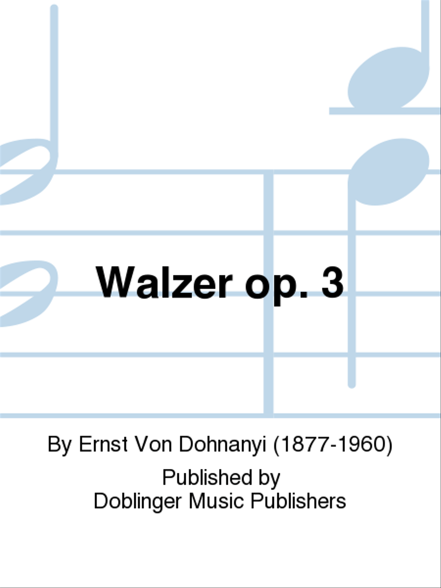 Walzer op. 3 Piano Duet scores gallery preview page 1