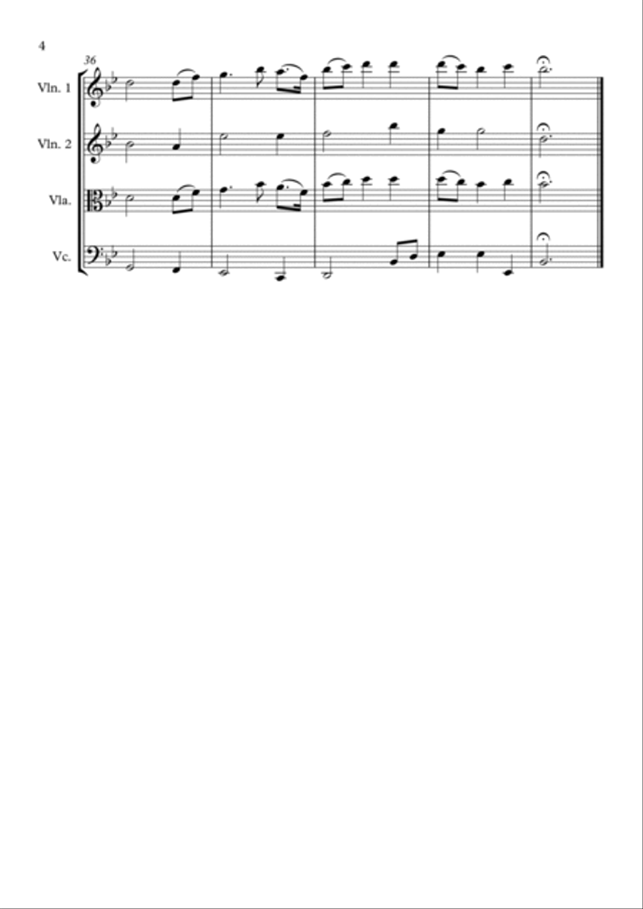 I Vow to Thee, My Country, by Holst, from The Planets. Arranged for string quartet by Greg Eaton. Pe String Quartet scores gallery preview page 4
