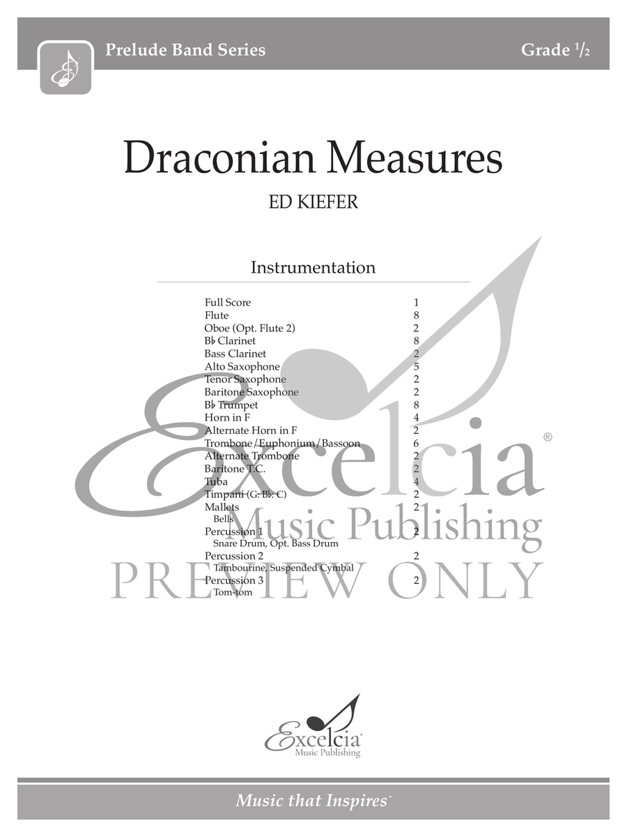 Draconian Measures Concert Band scores gallery preview page 2