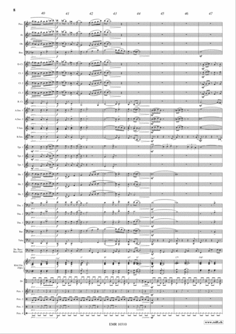Sentimental Bossa Concert Band scores gallery preview page 9