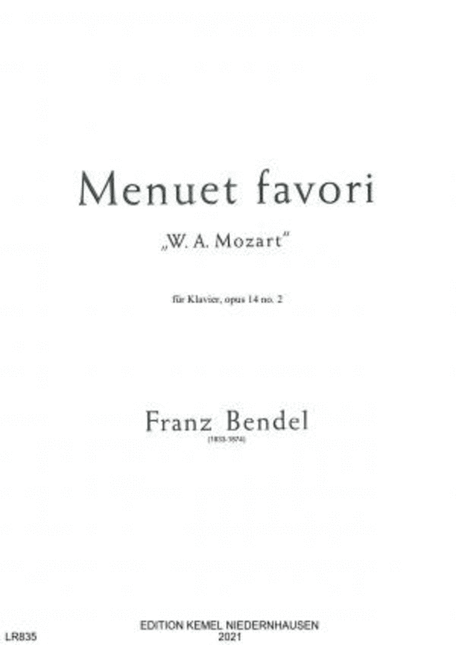 Menuet favori W. A. Mozart Piano Solo scores gallery preview page 1