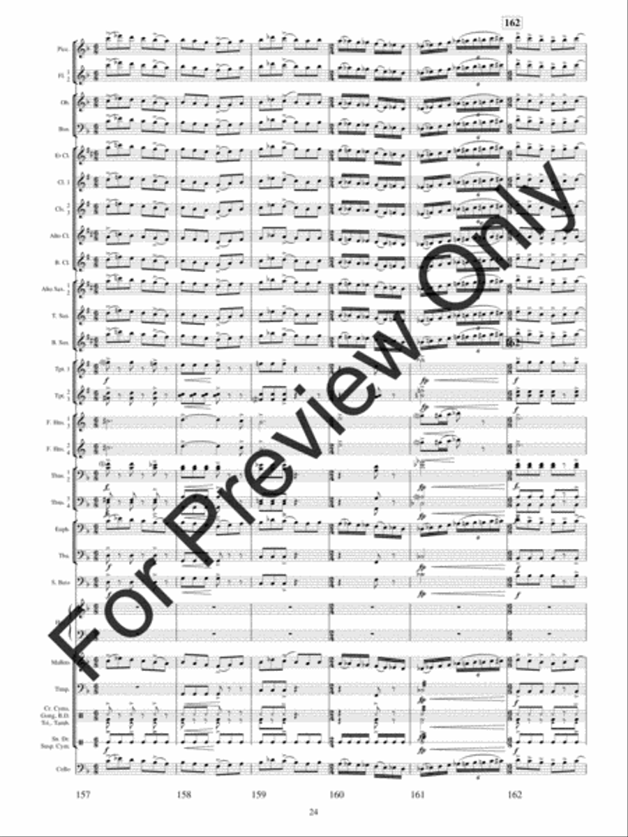 Festival Variations Concert Band scores gallery preview page 27