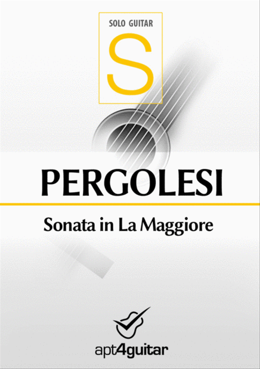 Sonata in La Maggiore Classical Guitar scores gallery preview page 1