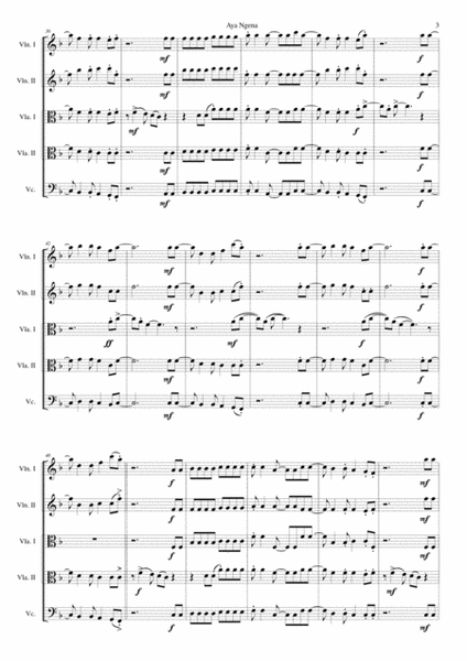 Aya Ngena for string quintet (2 violins 2 violas 1 cello) image number null