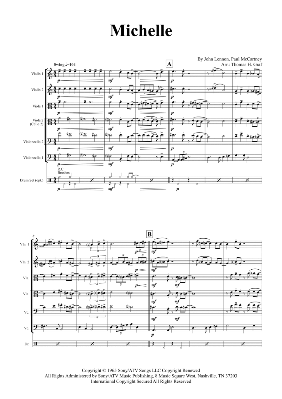 Michelle String Quartet scores gallery preview page 1