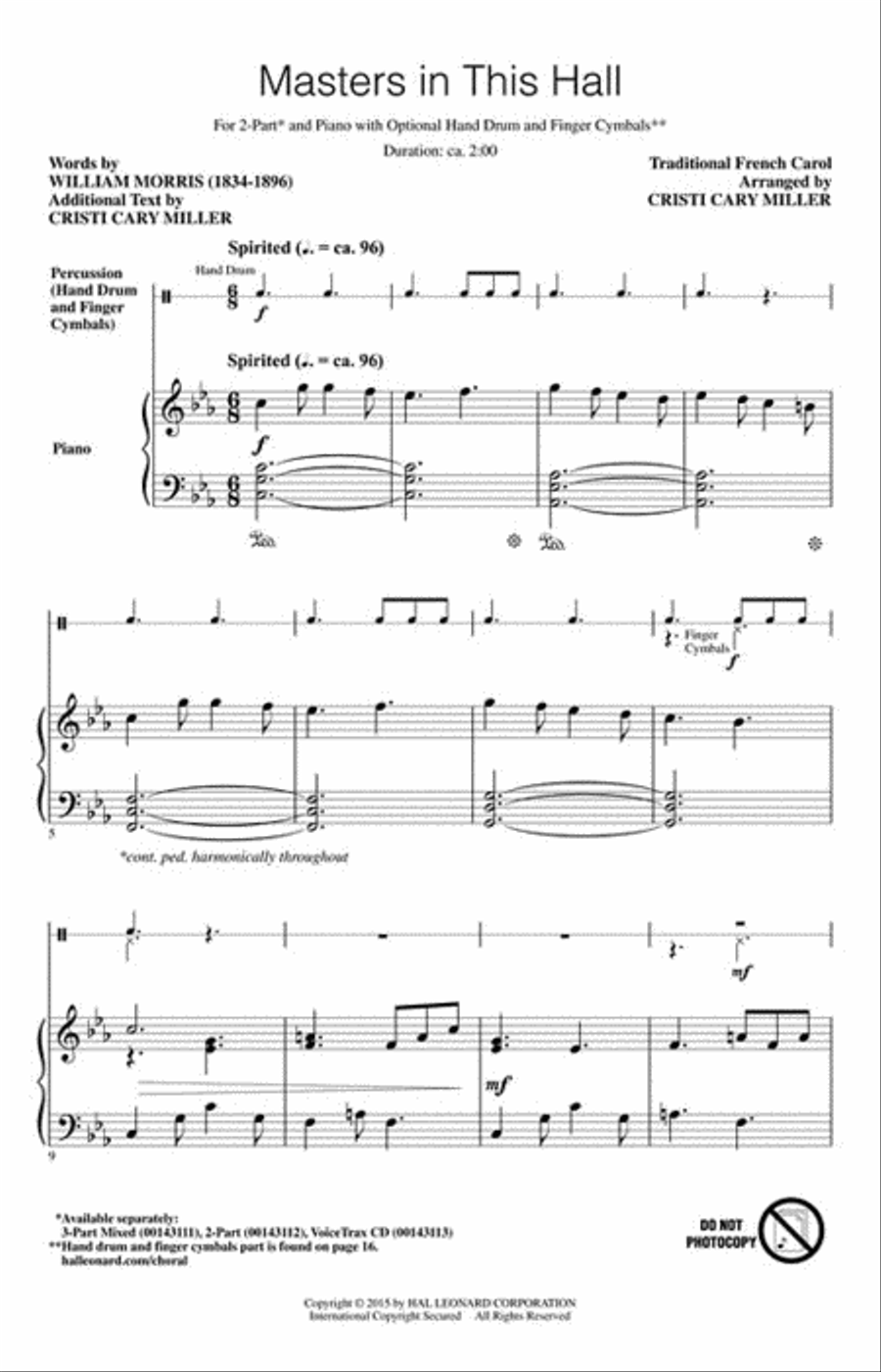 Masters in This Hall 2-Part scores gallery preview page 2