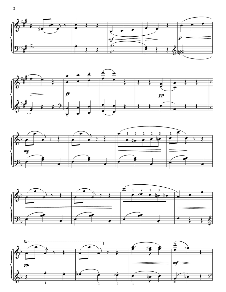Du, Du Liegst Mir Im Herzen (You, You Weigh On My Heart) Piano Solo scores gallery preview page 2