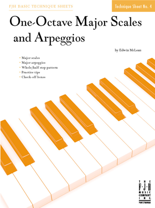 Book cover for One-Octave Major Scales and Arpeggios