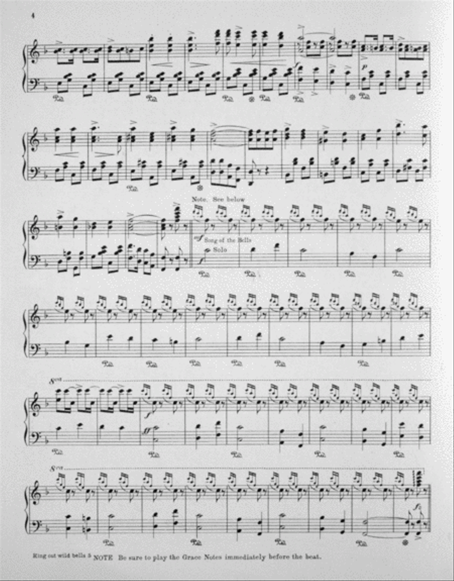 Ring Out, Wild Bells. March-Two-Step Piano Solo scores gallery preview page 3