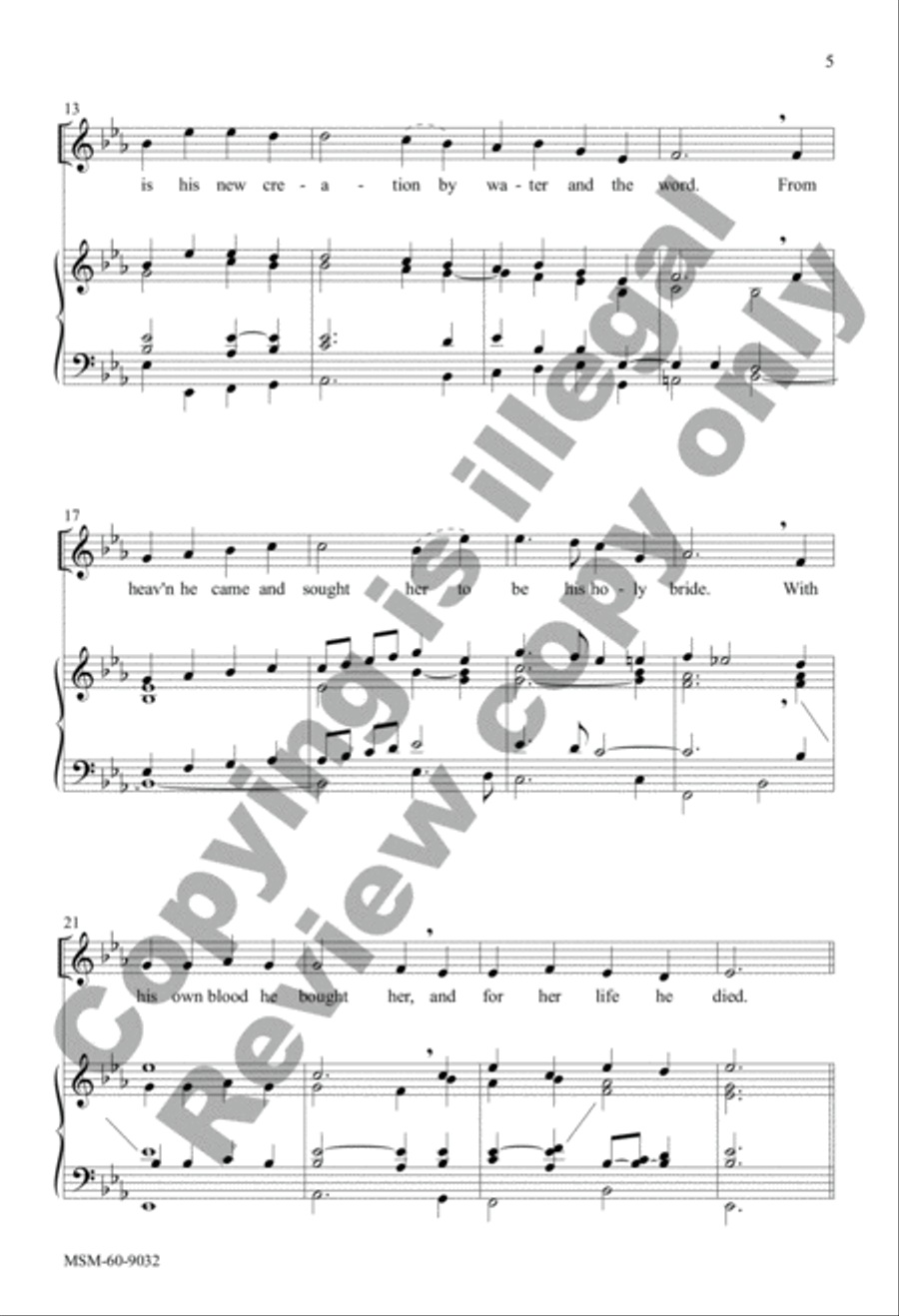 The Church's One Foundation 4-Part scores gallery preview page 4