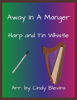 Book cover for Away In A Manger, Harp and Tin Whistle (D)