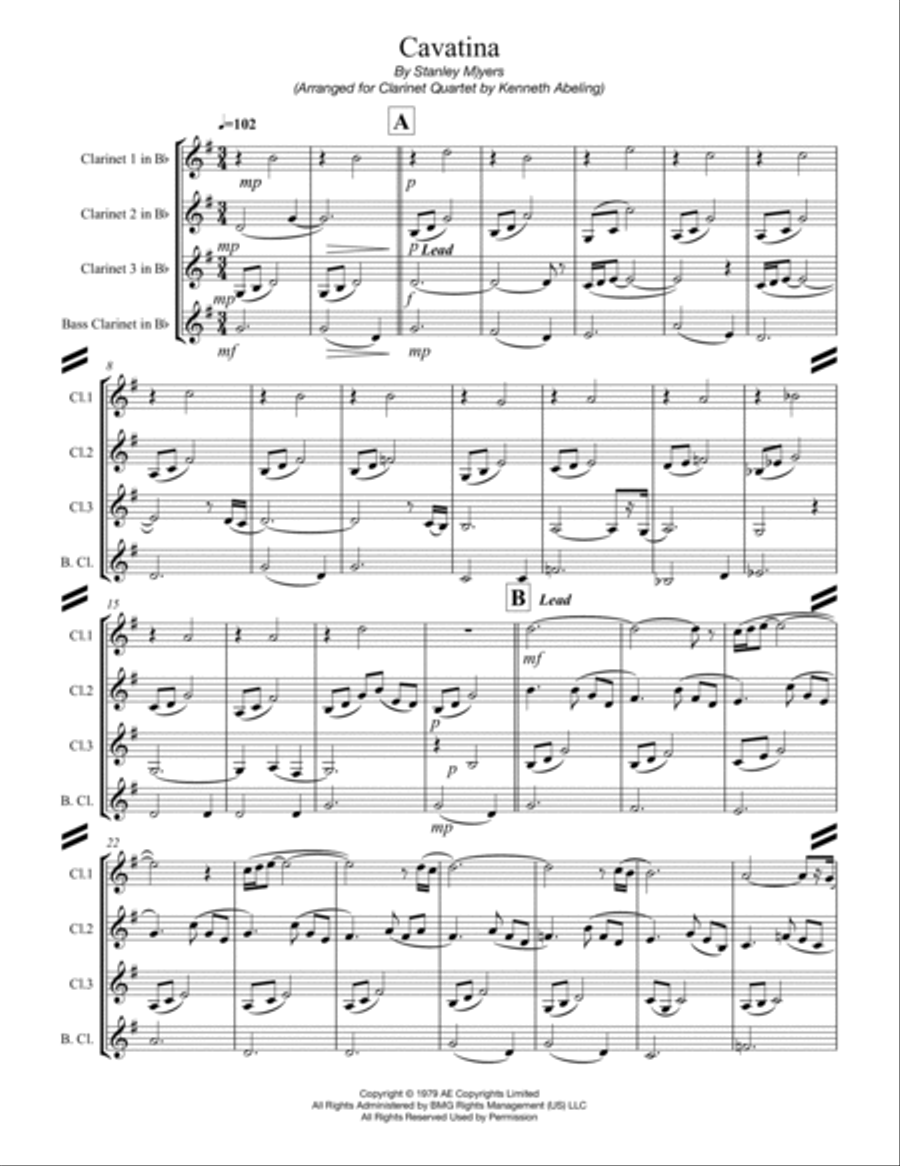Cavatina Woodwind Quartet scores gallery preview page 2