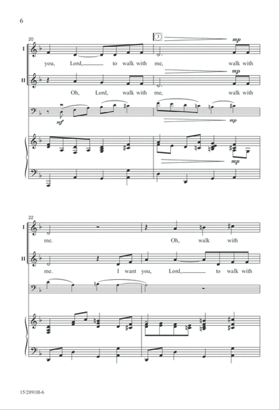 Walk This Lonesome Valley 2-Part scores gallery preview page 7