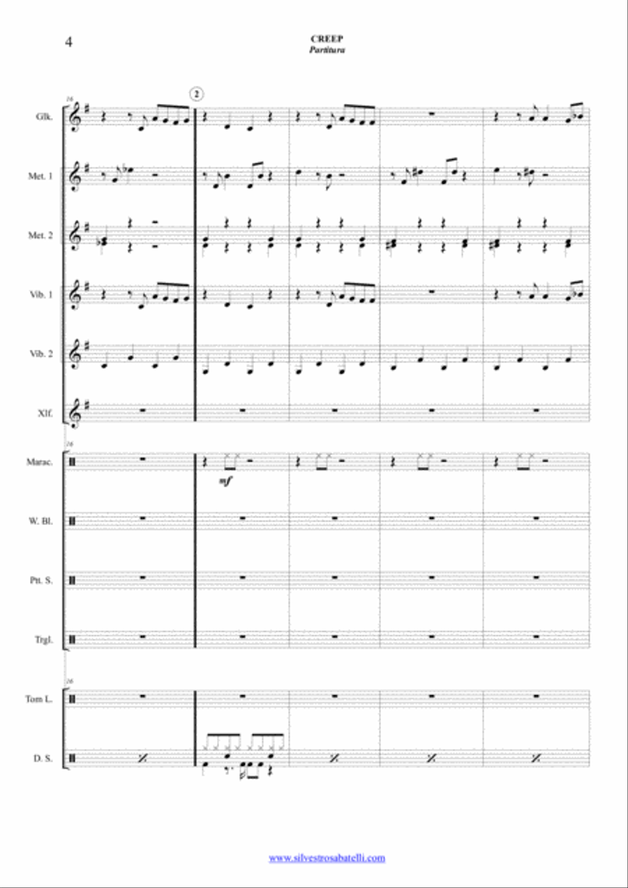 Creep Creep Percussion Ensemble scores gallery preview page 5