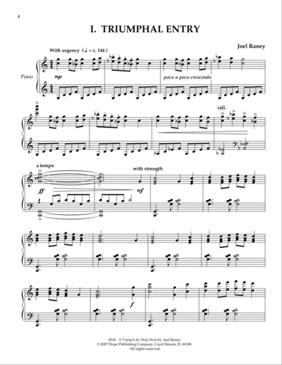 A Triptych for Holy Week Piano Solo scores gallery preview page 4