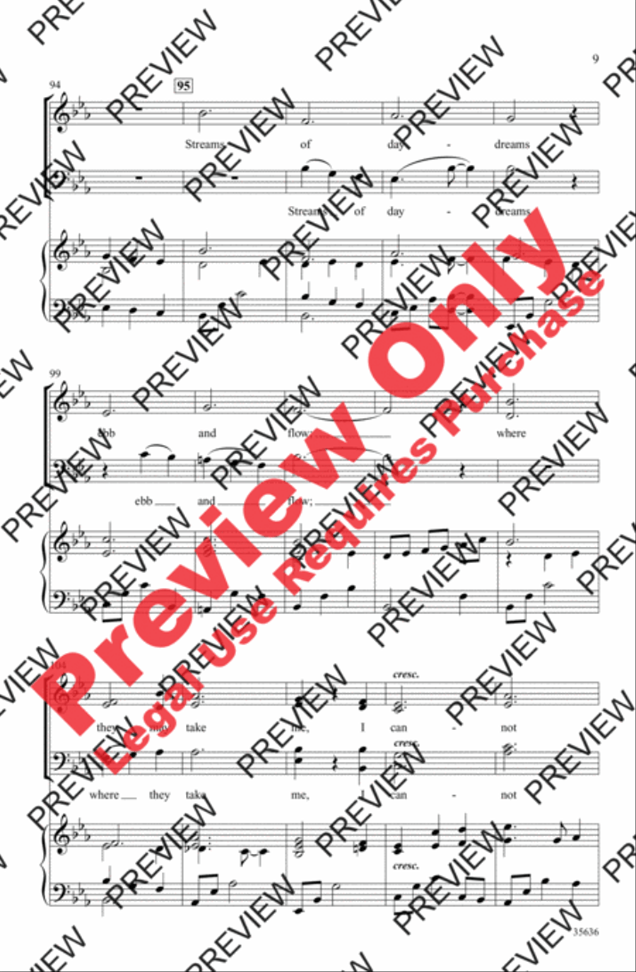 Your Love Was a River 4-Part scores gallery preview page 8