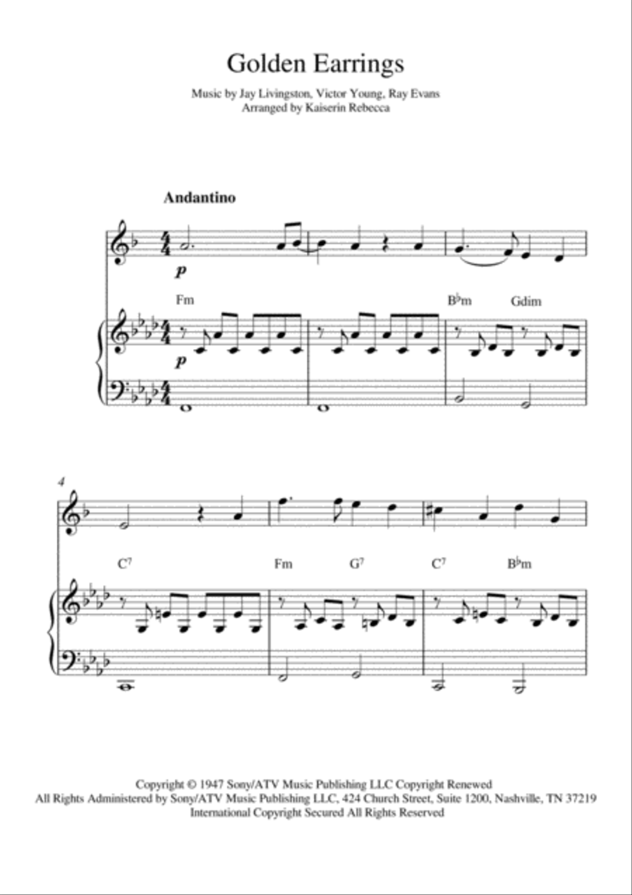 Golden Earrings Golden Earrings Alto Saxophone scores gallery preview page 1