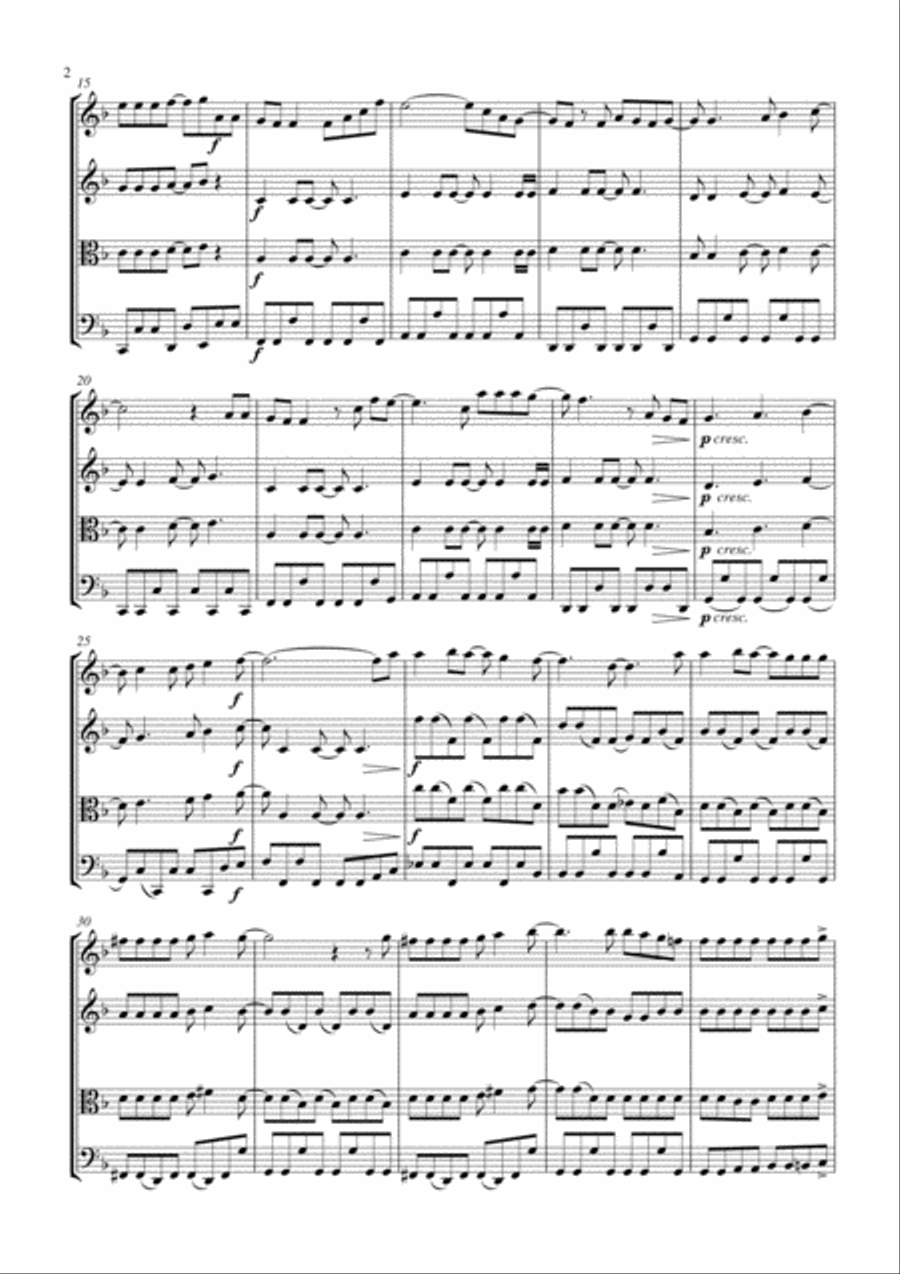 Don't Stop Me Now String Quartet scores gallery preview page 2