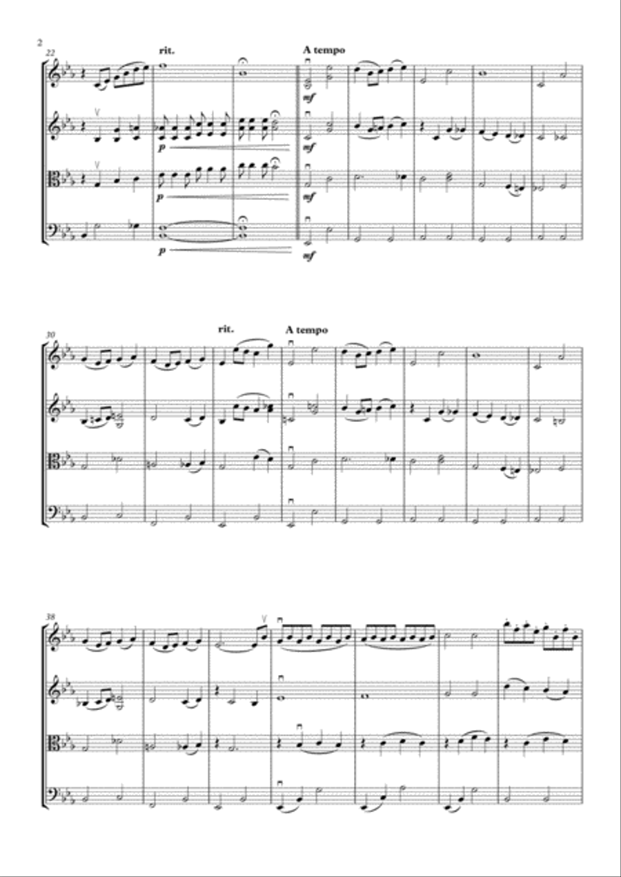 Over The Rainbow (from The Wizard Of Oz) String Quartet scores gallery preview page 6