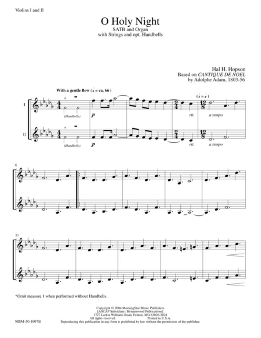 O Holy Night Choir scores gallery preview page 1