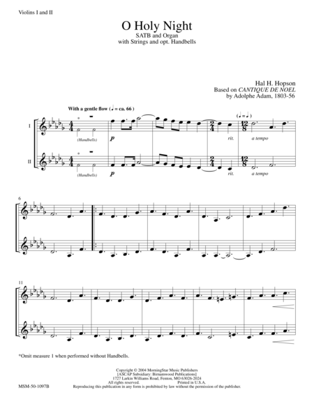 O Holy Night(Downloadable String Parts)