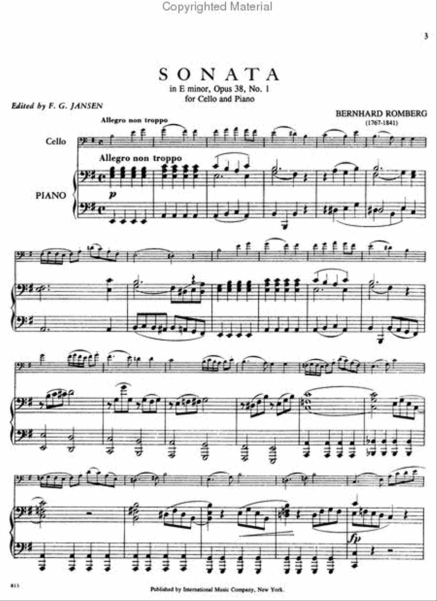 Sonata in E minor, Op. 38 No. 1 Piano Accompaniment scores gallery preview page 3