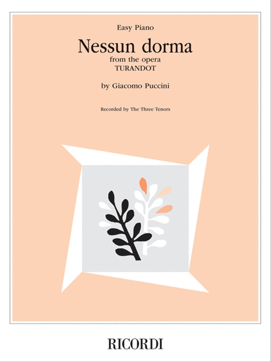 Nessun Dorma (from the opera Turandot) Easy Piano scores gallery preview page 1