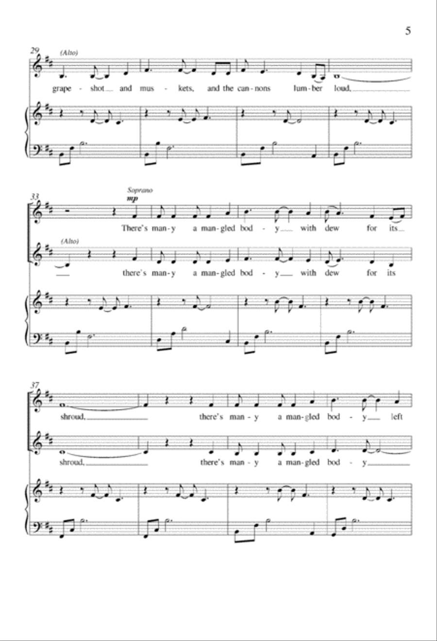 I Am a Weary Soldier I Am a Weary Soldier 4-Part scores gallery preview page 5