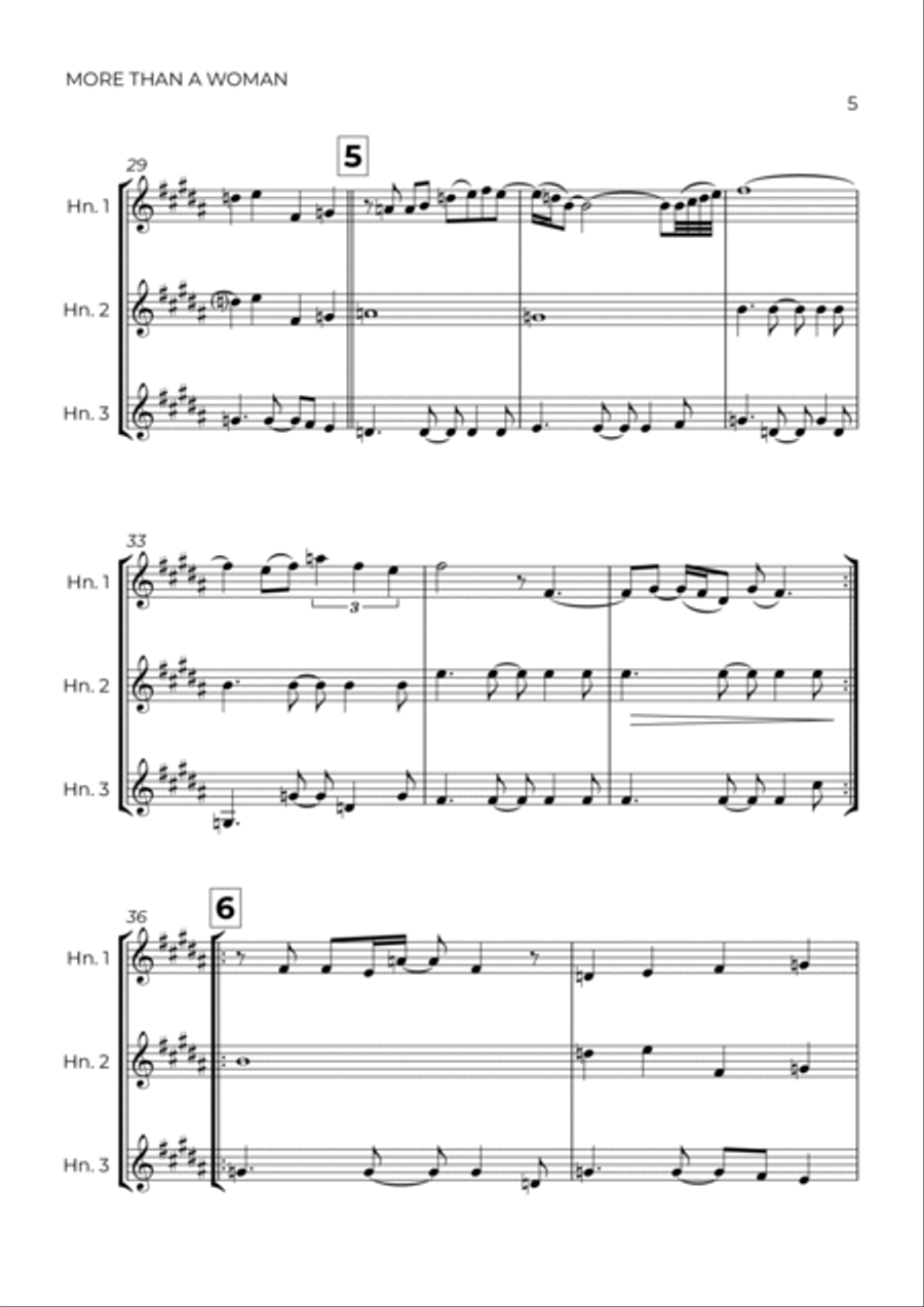 More Than A Woman Horn scores gallery preview page 5