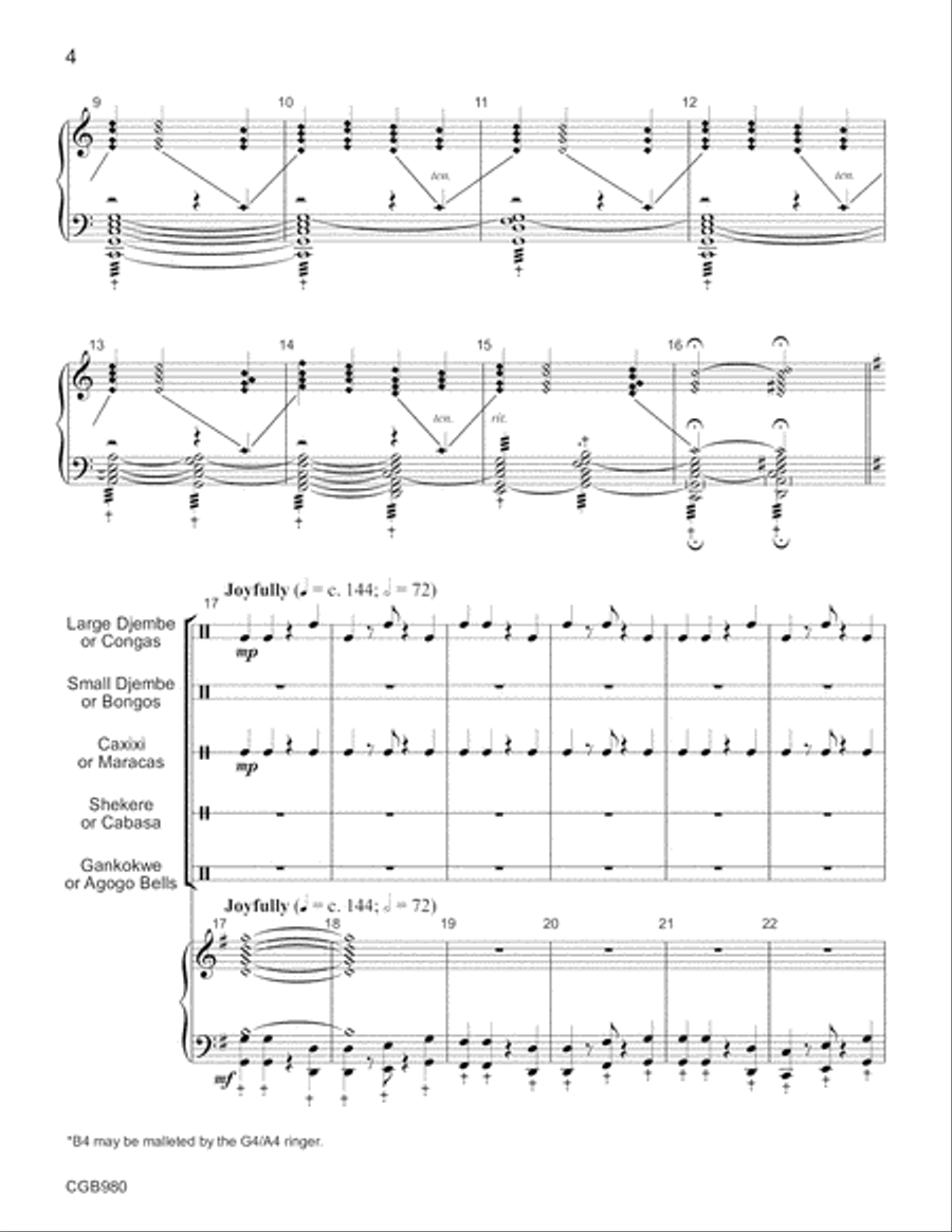 Yesu Ananipenda Jesus Loves Me Full Score Handbell Choir scores gallery preview page 3