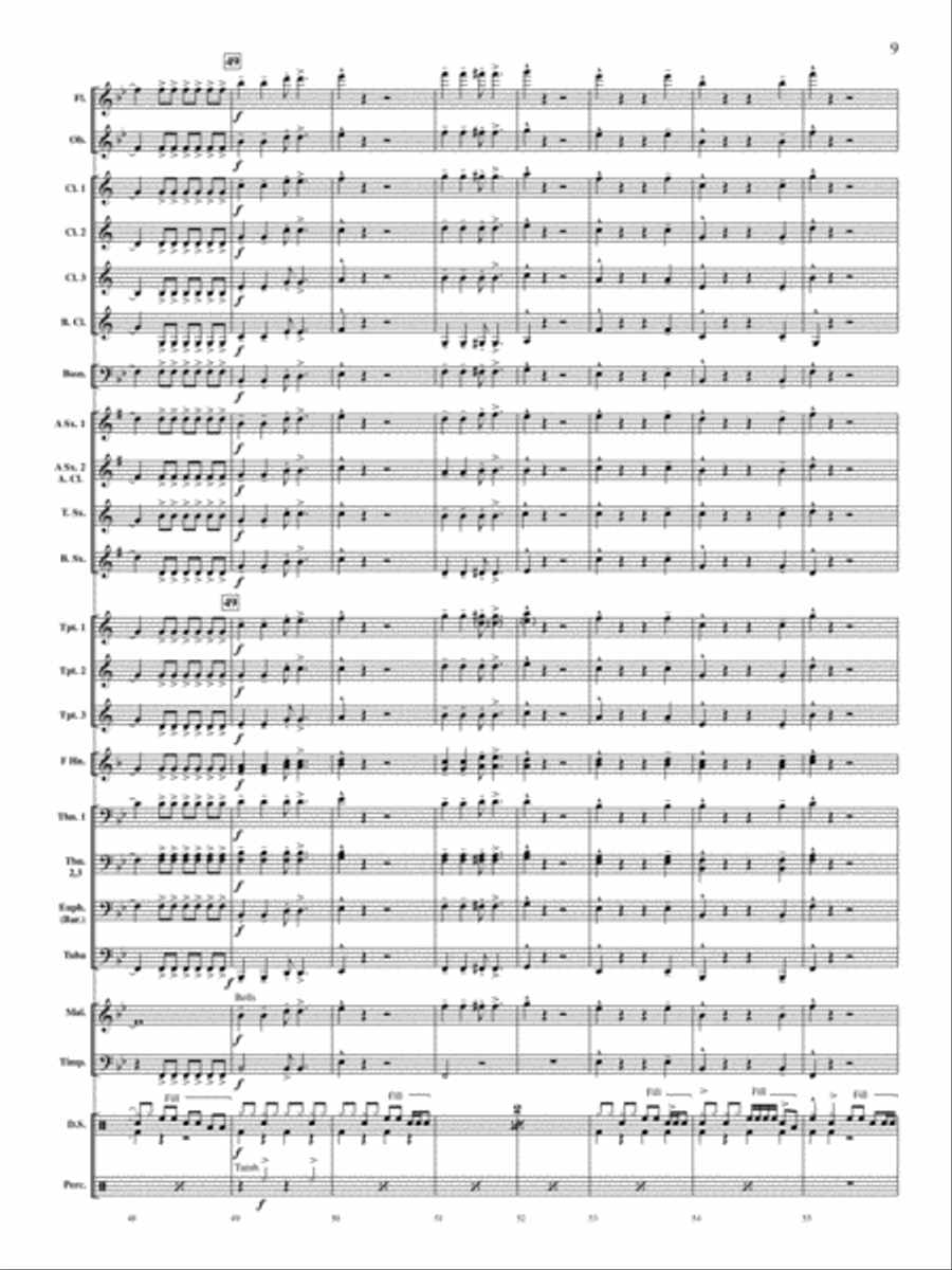 Concerto for Drum Set and Concert Band Concert Band scores gallery preview page 8