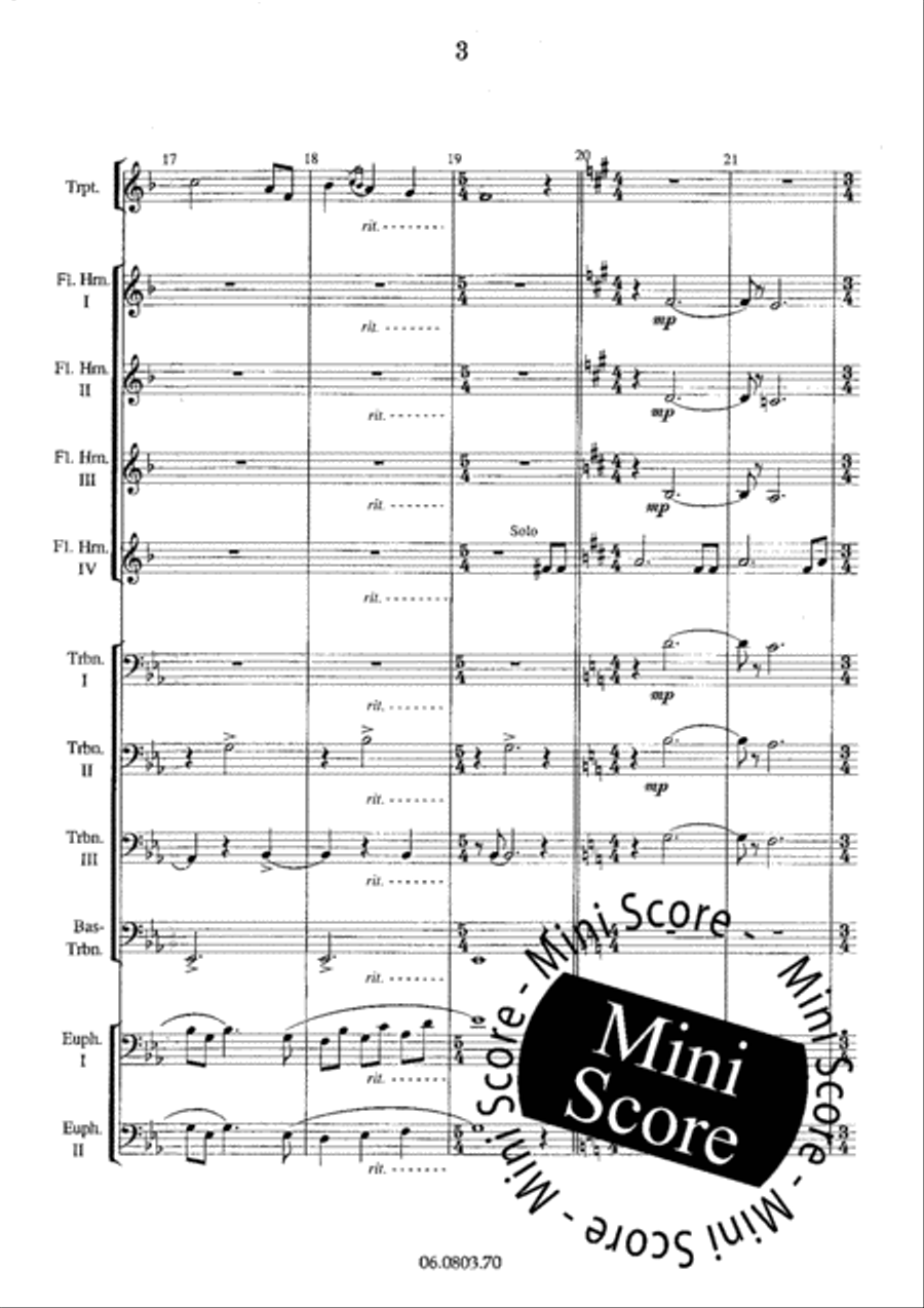 Wiegenlied (Lullaby) Brass Ensemble scores gallery preview page 5