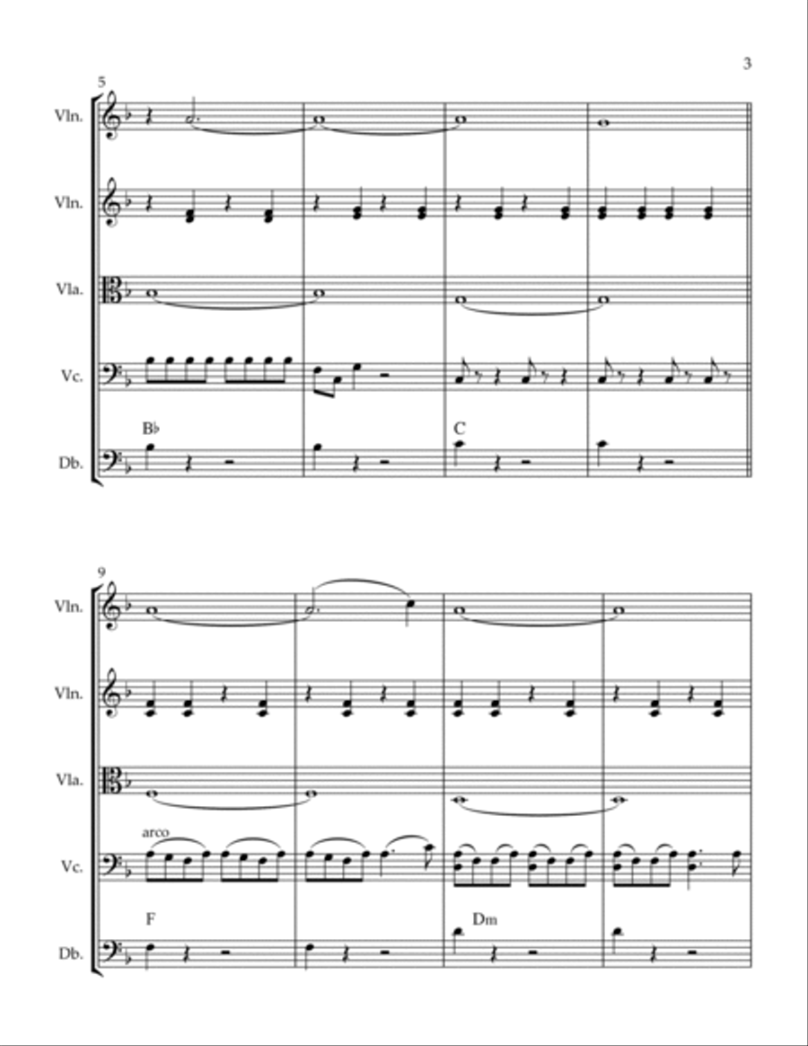 Hope On Board String Quintet scores gallery preview page 5