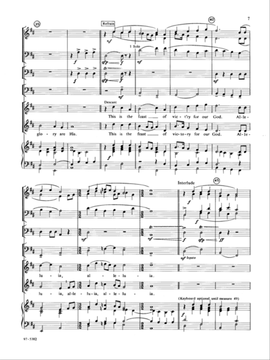 Festival Canticle: Worthy Is Christ (Full Score) Unison Choir scores gallery preview page 6