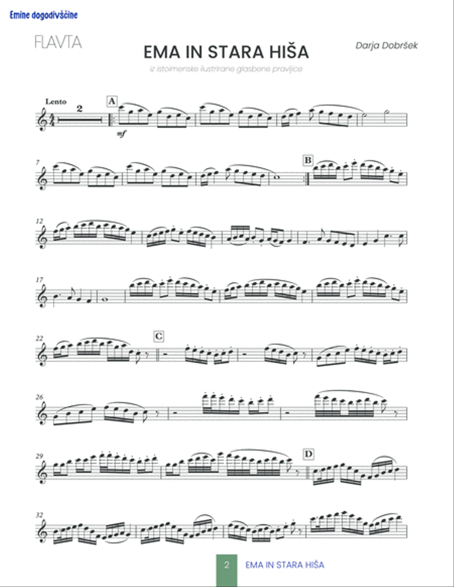 Ema and the old house Ema and the old house Flute Solo scores gallery preview page 2